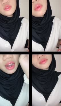 Hijab omek di kamar mandi, memeknya berbulu tapi bibirnya pink