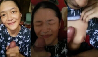 Cewek Manis Malay Sepenuh Hati Memberikan Blowjob